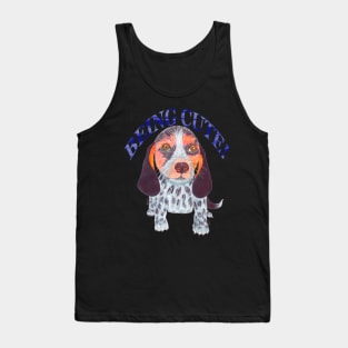 QUEEN ELIZABETH POCKET BEAGLE BEING CUTE INDIGO Tank Top